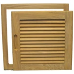 Teak Door Vent with Frame M - Image 1