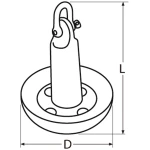 3,6kg Mushroom Anchor with Shackle - Image 2