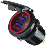 USB Charger 2x QuickCharge 3.0 (with switch) - Image 1