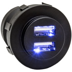 Sutars 5A USB Socket 2x (with light) - Image 1