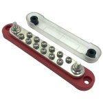 Ühendusliist BusBar 10 150A + Cover (Punane) - Image 1
