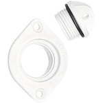 Drain Plug Nylon oval 27mm white - Image 1