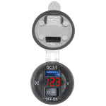 USB ChargervQuickCharge 3.0 with voltmeter and switch - Image 4