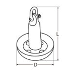 3,6kg Mushroom Anchor with Shackle - Image 2