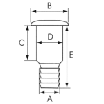 Through-Hull 19mm (stainless top) - Image 2
