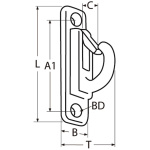 Fender Bracket 70mm slim - Image 2