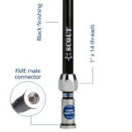 Scout Quick-2 VHF fiberglass antenn 1.5m (must) - Image 1