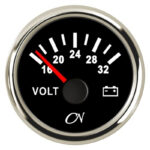 CN Voltmeter black-chrome 24V - Image 1