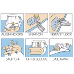 Snap davit INSTA-LOCK kit transom mounted - Image 3