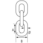 Chain 8mm 10m stainless steel DIN766 - Image 2