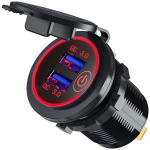 USB Charger 2x QuickCharge 3.0 (with switch) - Image 1
