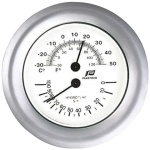 Thermo/Hygrometer 4" matt chrome Ø130mm - Image 1